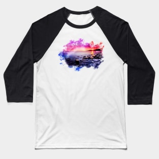 Lake Painting Baseball T-Shirt